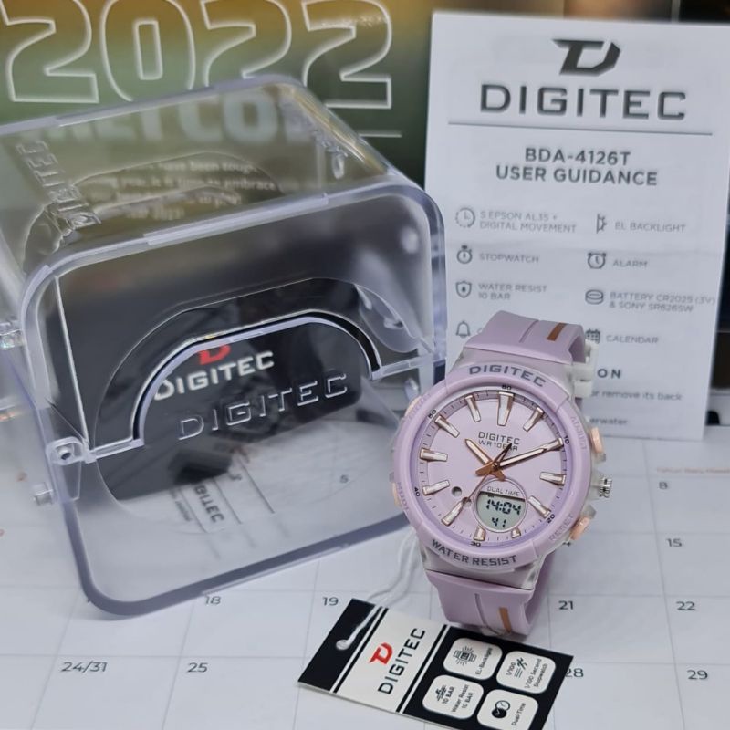 Jam Tangan Wanita Analog DIGITEC BDA-4126T Rubber Original