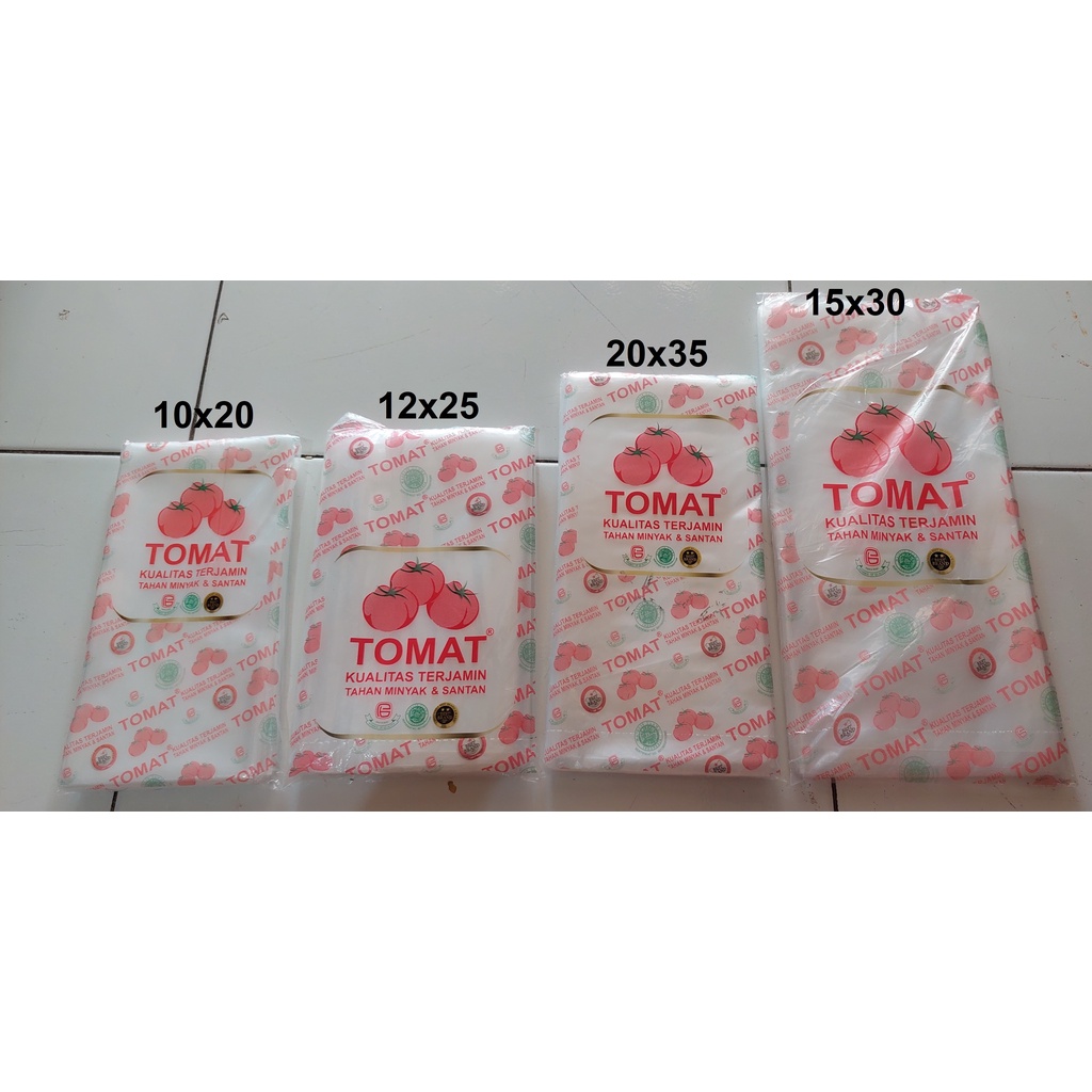Plastik PE Merk TOMAT 10x20 12x25 20x35 15x30 / Plastik Makanan / Plastik Sambal