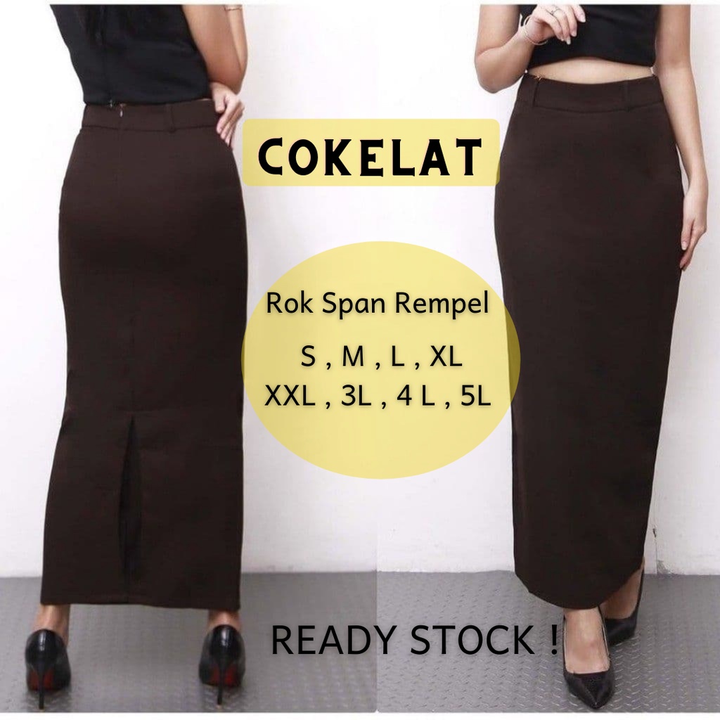 Rok Panjang Kerja Wanita Kantor Hitam / Rok Span Kerja Wanita / Rok Span Panjang Kantor Wanita / Rok Span Hitam Panjang Wanita / Rok Span Kerja Wanita Jumbo / Rok Span Cokelat Wanita / Rok Span Biru Wanita / Rok Span Abu Abu Wanita-3