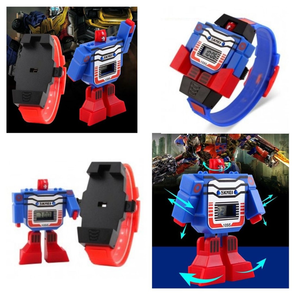 Original Jam Tangan Robot Digital Anak Transformer Bisa Dilepas  111102