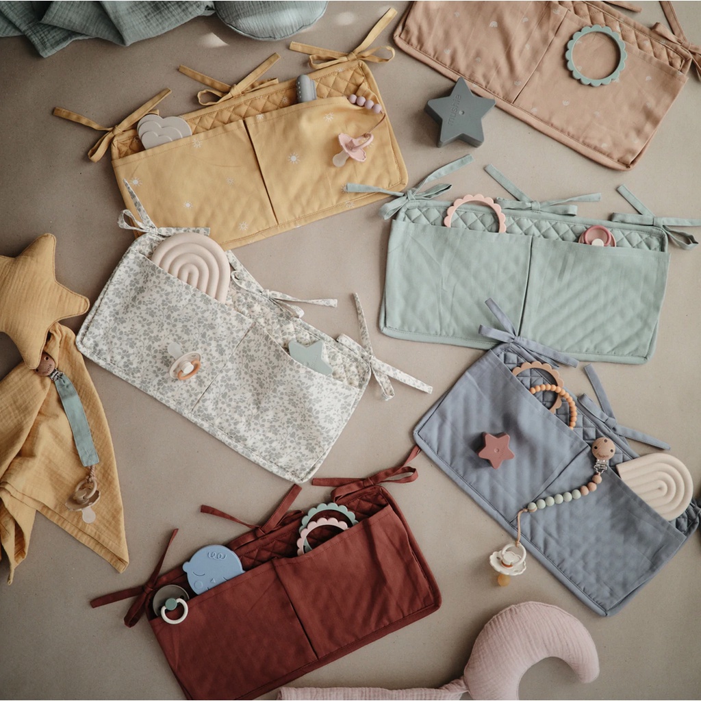 Mushie Crib Pockets | Kantong Kotak Storage Bayi Pocket | Tas Perlengkapan Anak Bayi Gantung