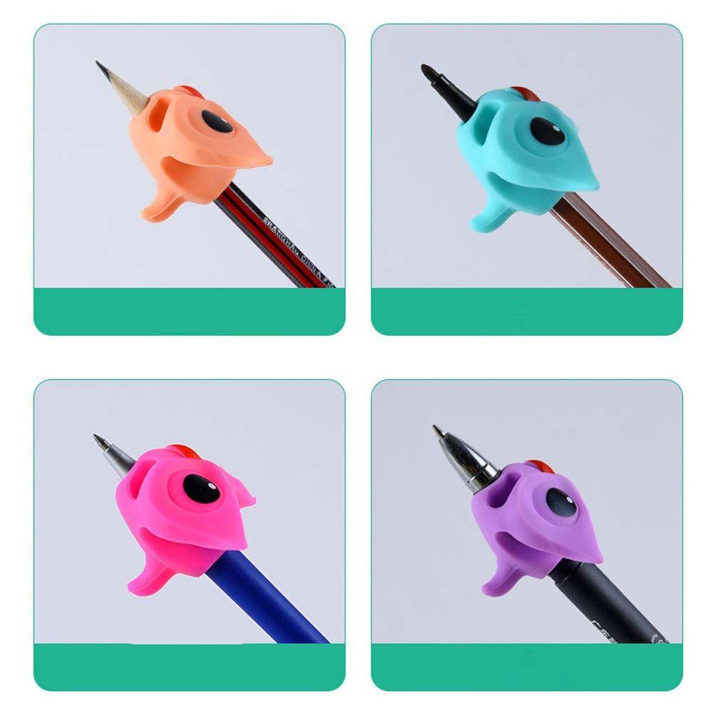 Lanfy Owl Pen Grips Lucu 3Pcs/lot Silikon Belajar Tulisan Tangan Pensil Praktek Alat Tulis Hold Pen Handwriting Aid Guide