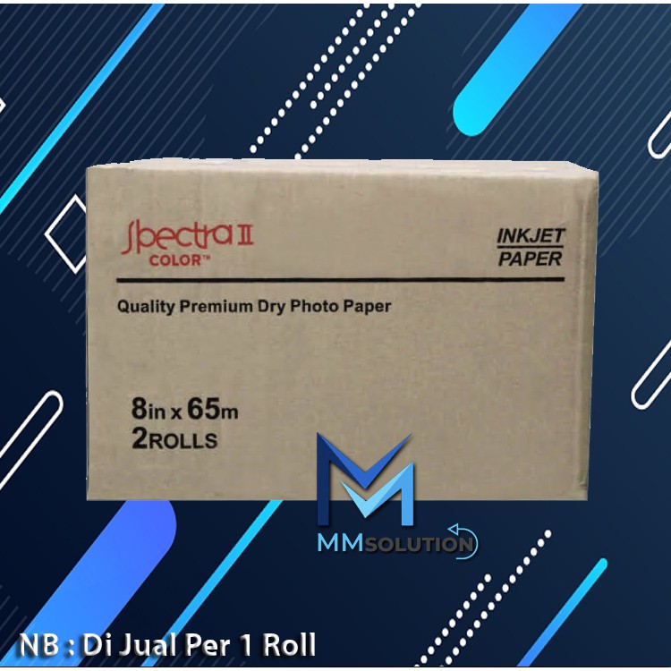 Spectra II Inkjet Dry Photo Paper 230GSM 8&quot; x 65meter Lustre / luster