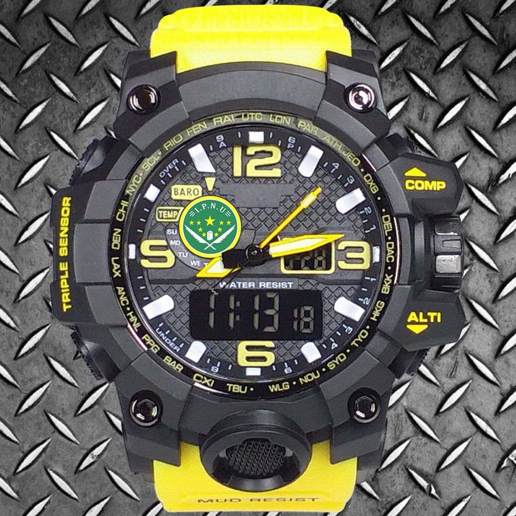 (Istimewa Bossque) Jam LOGO IPNU Double Time Tali Kuning (Exclusive)