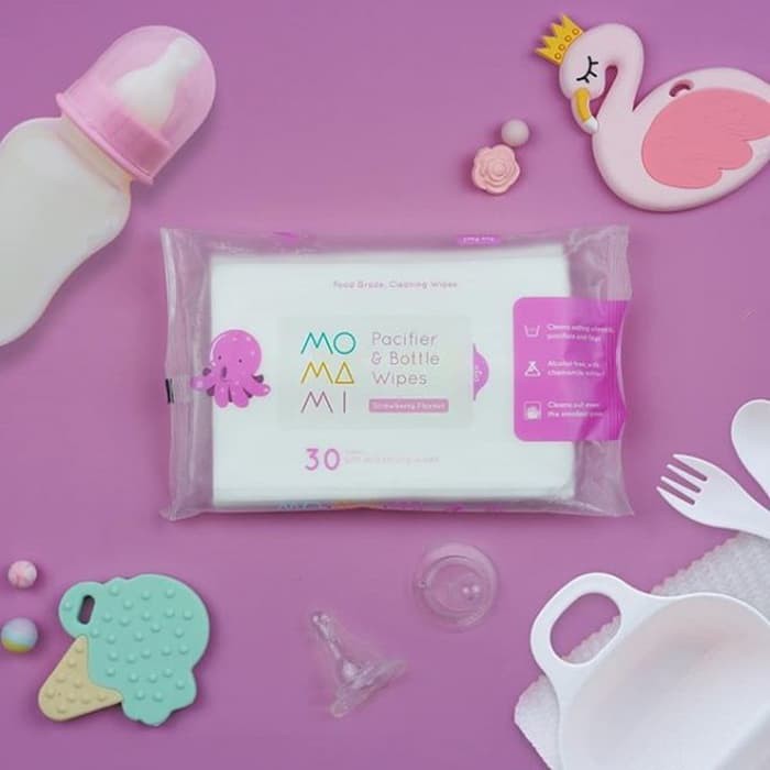 MOMAMI PACIFIER &amp; BOTTLE WIPES 30S / PEMBERSIH BOTOL EMPENG BAYI