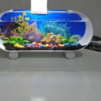 ☉ Aquarium mini pvc/akrilik/aquarium untuk ikan kecil/aquarium unik/dekorasi ruangan ➳