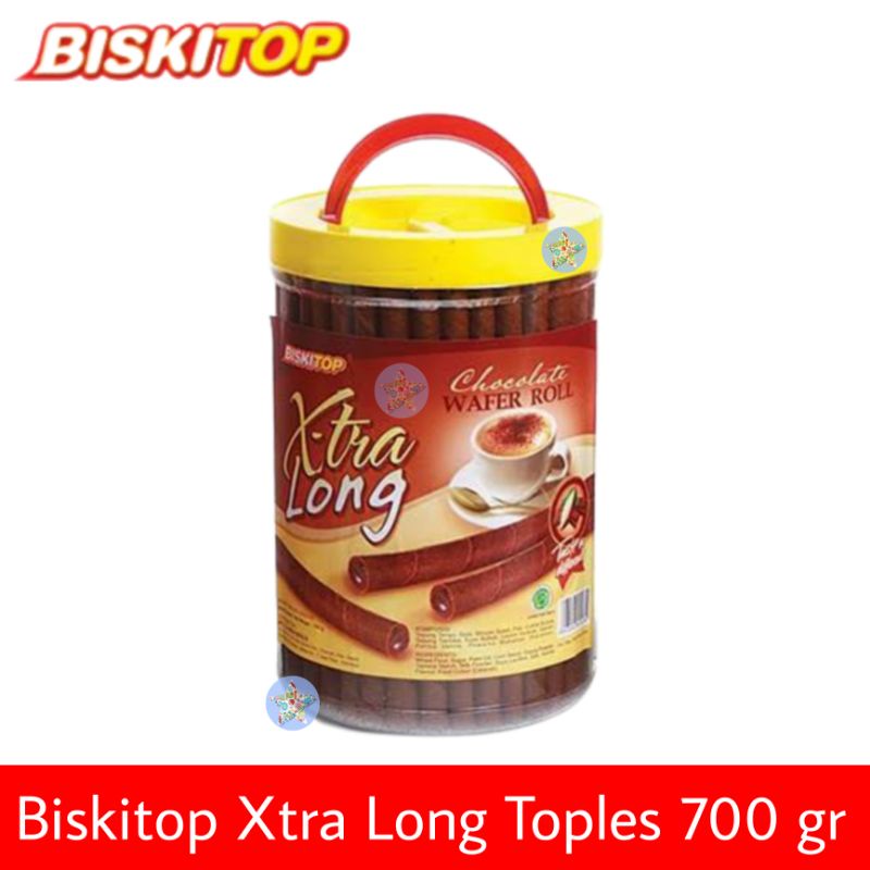 

Biskitop Xtra Long Chocolate Wafer Roll Toples 700 gr