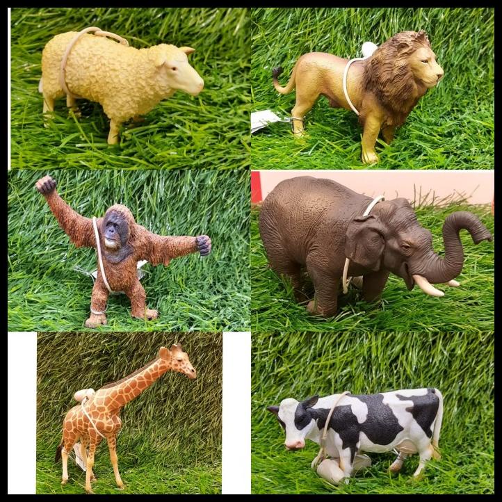 Sale Mainan: Collecta Animal Sheep/Cow / Lion/Orang Utan/Elephant