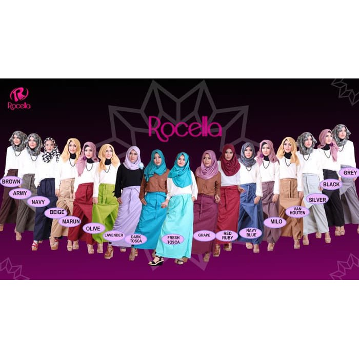ROCELLA Rok Celana (XXL-XXXL) Muslimah/Kerja/Gaul/Kuliah