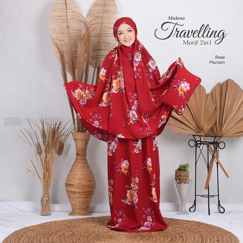 Mukena Traveling Motif 2in1