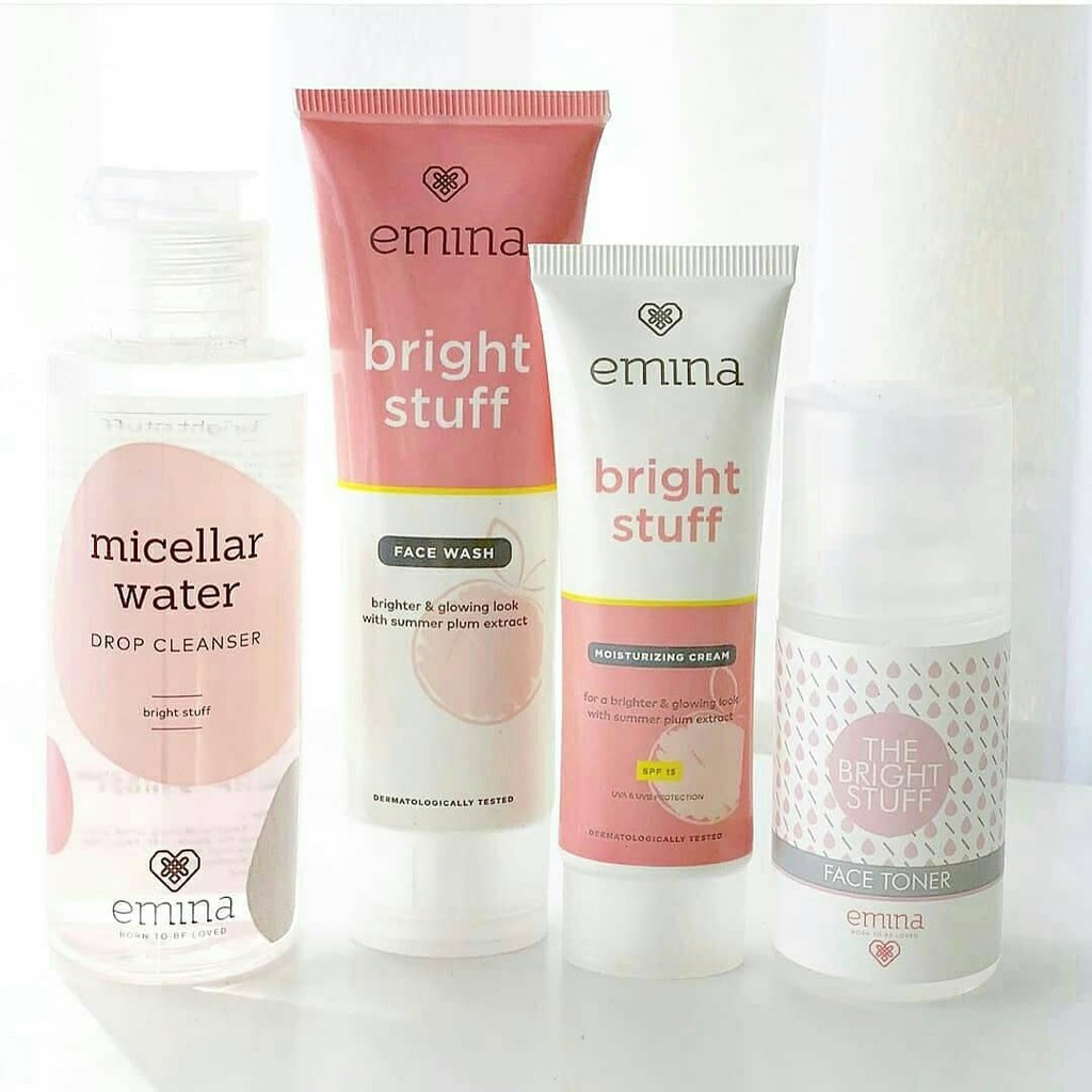 Emina Bright Stuff Series ( Micellar water , Face Wash , Toner