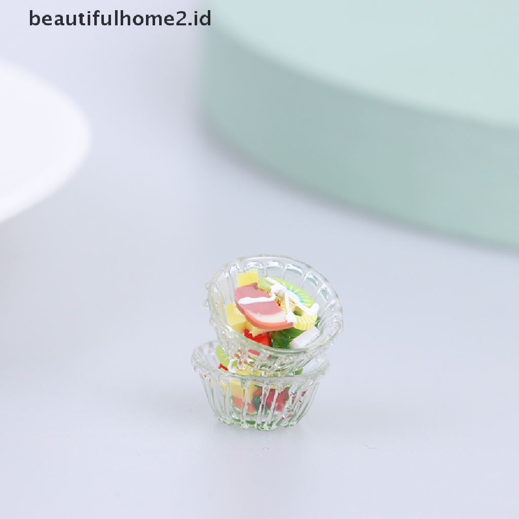 (beautifulhome2.id) Mainan Miniatur Sayuran Salad Skala 1: 12 Untuk Aksesoris Dapur Rumah Boneka