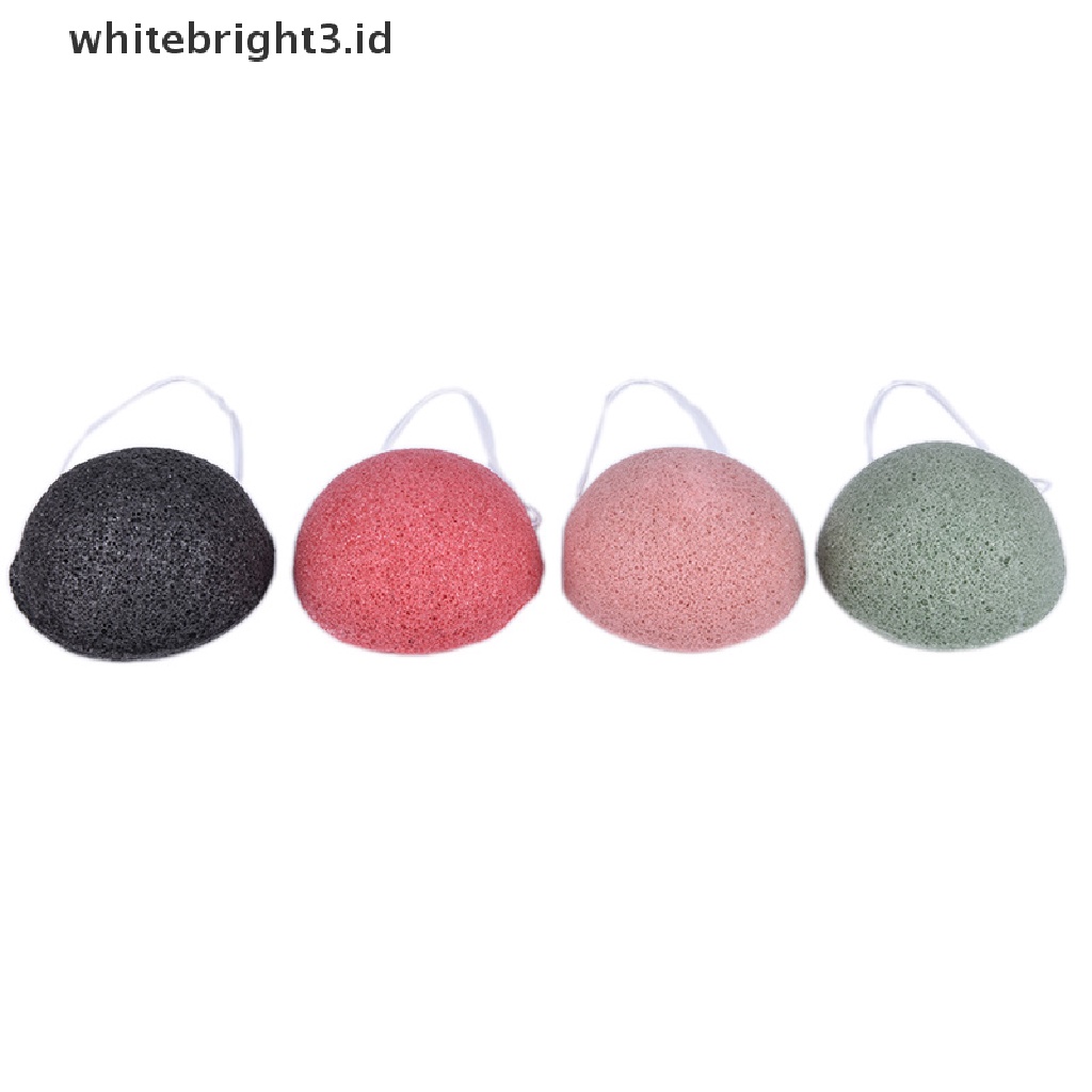 (whitebright3.id) Spons Konjac Konjac Natural Untuk Membersihkan Makeup / Kosmetik Wanita