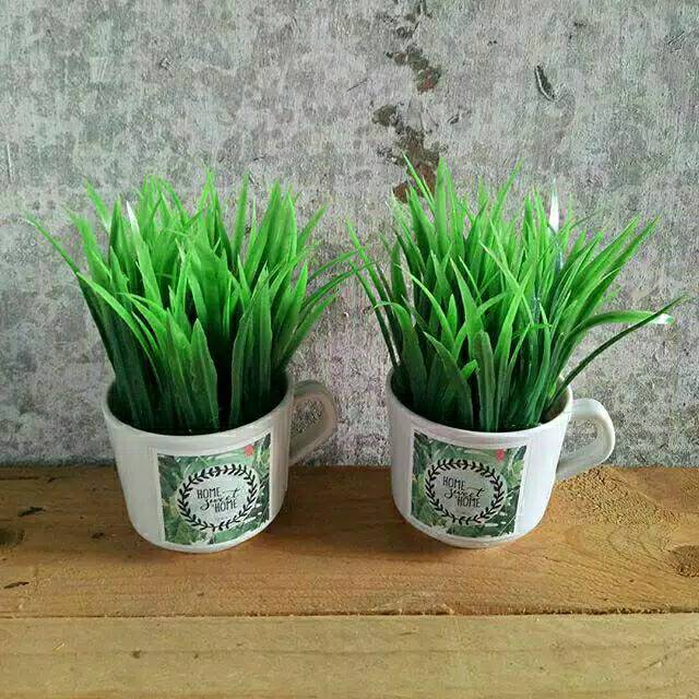 PR03 Rumput Palsu / Pot Cangkir Rumput Palsu