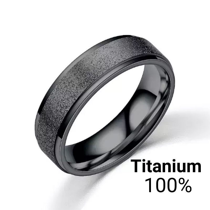 4S GROSIR SOLO || Cincin titanium/couple pasir POLOS warna HITAM