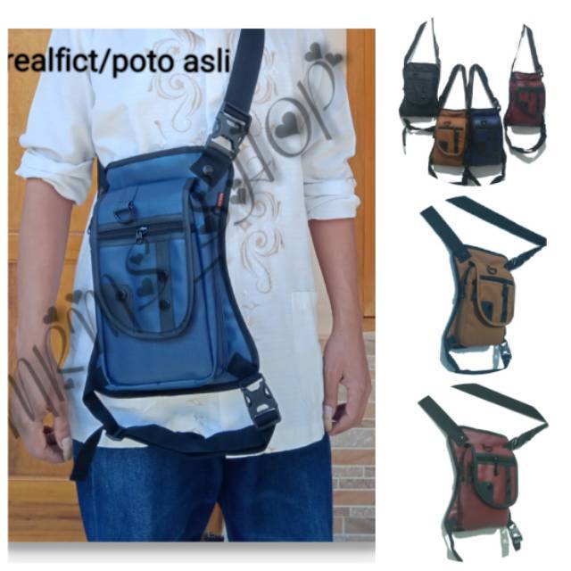 Tas paha slempang semi kulit modis