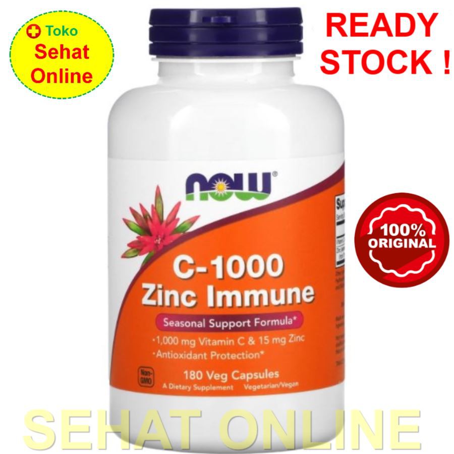 Now Foods C-1000 Zinc Immune (Vitamin C 1000 mg + Zinc 15 mg)