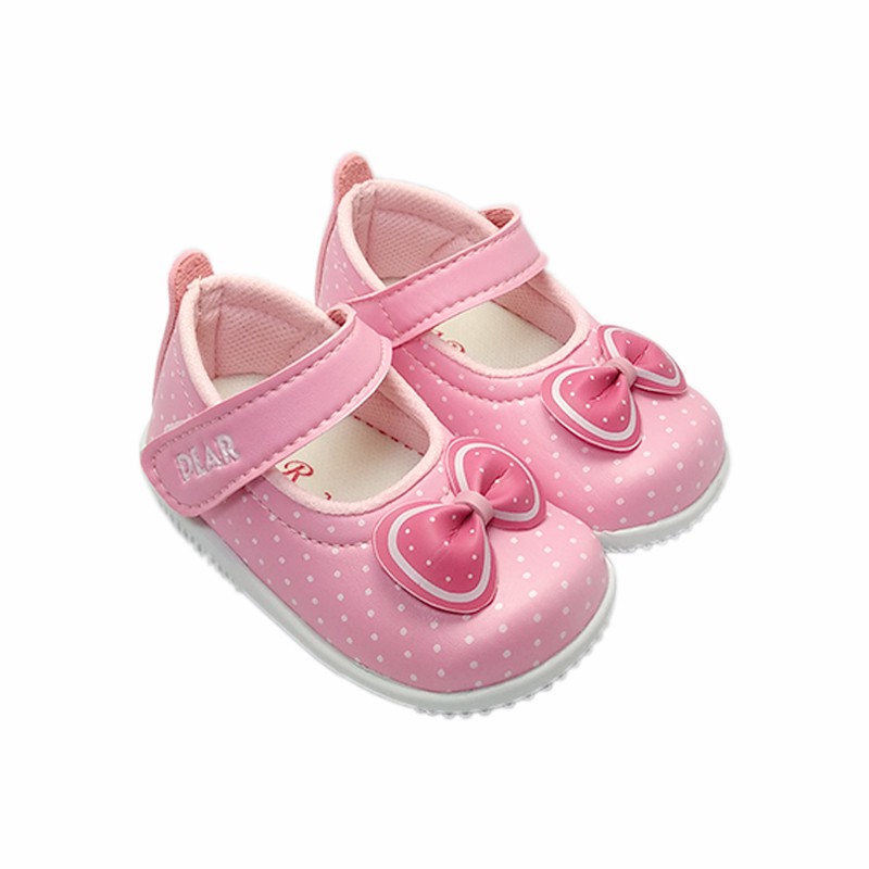 sepatu anak bayi perempuan unik bahan sol lembut model casual lucu murah bunyi cit terbaru C05 PINK