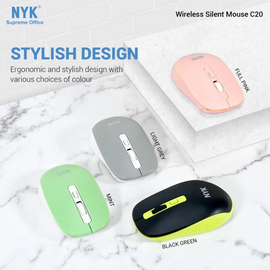 Mouse Wireless Silent NYK C20 Design Style Color