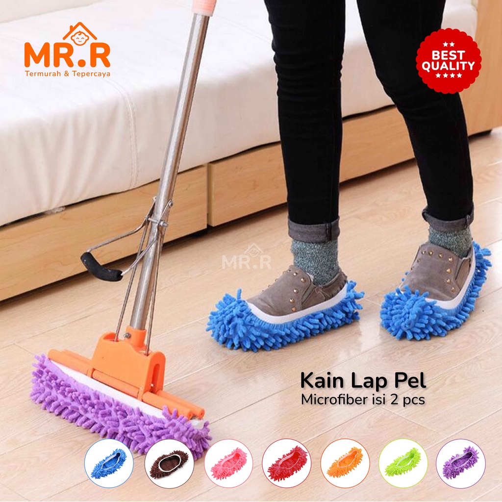 Kain Lap Pel Pembersih Lantai Kaki Sepatu Alat Pembersih Jendela Micro Fiber Cleaning Mop Shoes