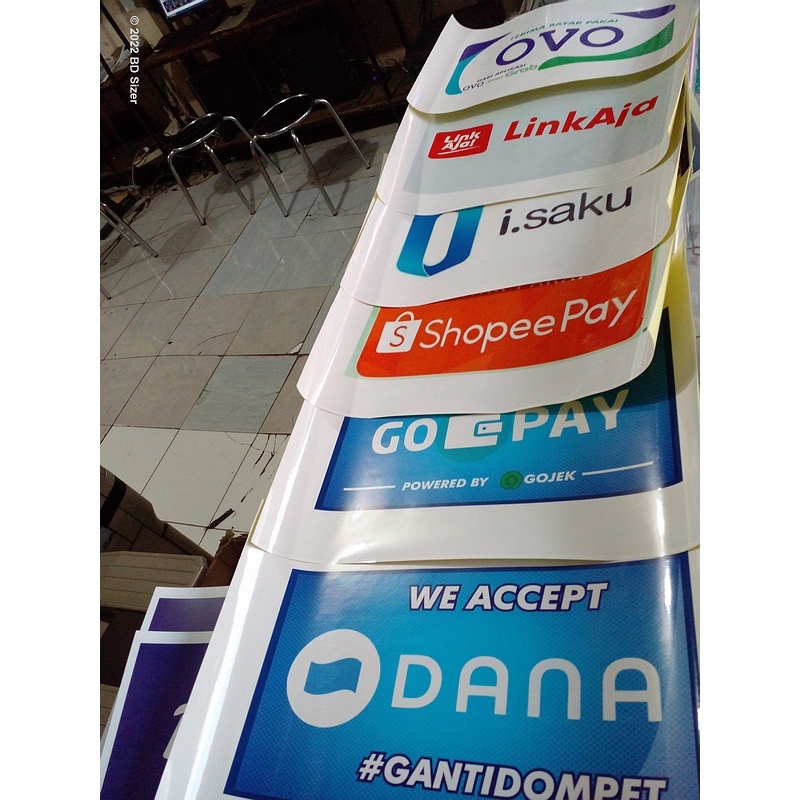 

Cetak poster A3 informasi logo poster e-wallet
