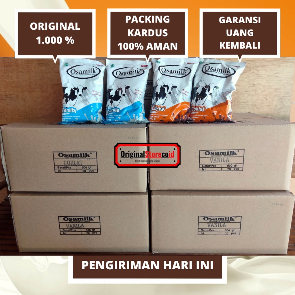 

OSAMILK GROSIR 1 KARTON KARDUS DUS ISI 20 BUNGKUS AGEN RESELLER DROPSHIP