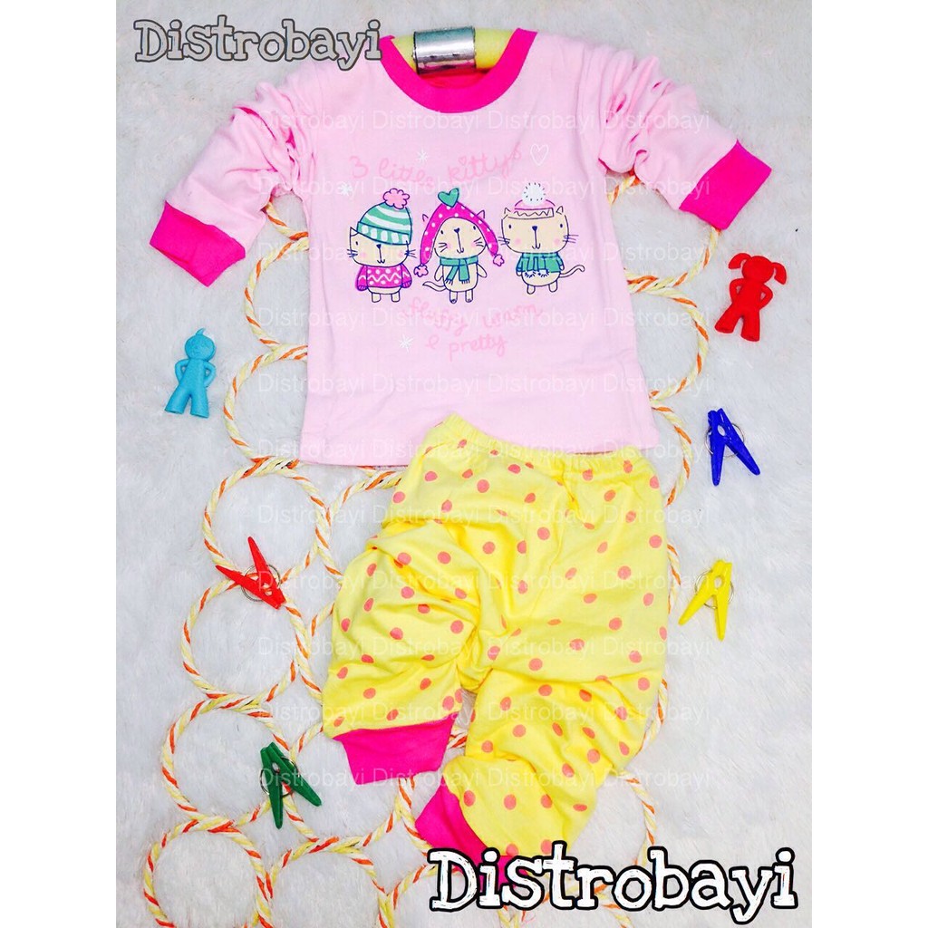 BPL 929 Baju Bayi Perempuan Lucu Piyama Fluffy & Pretty