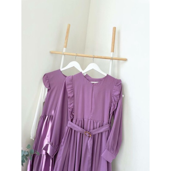 EDISI LAVENDER - Dress Maxi Gamis Polos Couple Kembar Dresscode