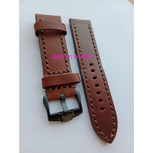 Jam Tangan Strap Tali Jam AC Tali Jam Exp Tali Jam Kulit 22MM 24Mm Leather strap Hitam Coklat Pengit jam tangan