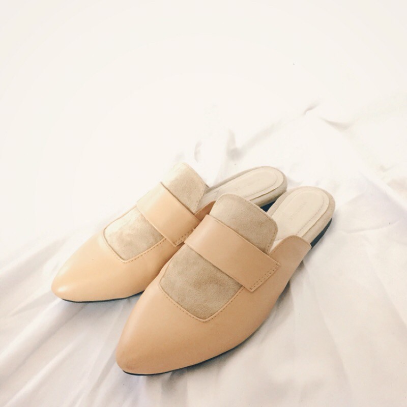 [PRELOVED] Symbolize Sepatu Flat Mules Loafers Krem