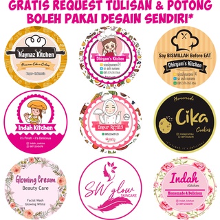 Stiker Label Free Desain Skincare Shopee Indonesia