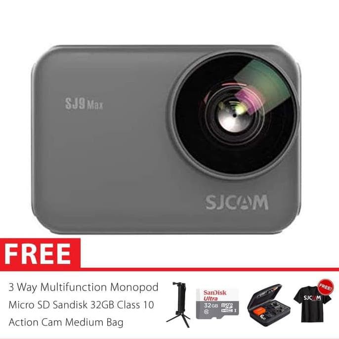 SJCAM SJ9 Max 4K 30fps GYRO EIS Action Kamera 3 Way Super 32GB