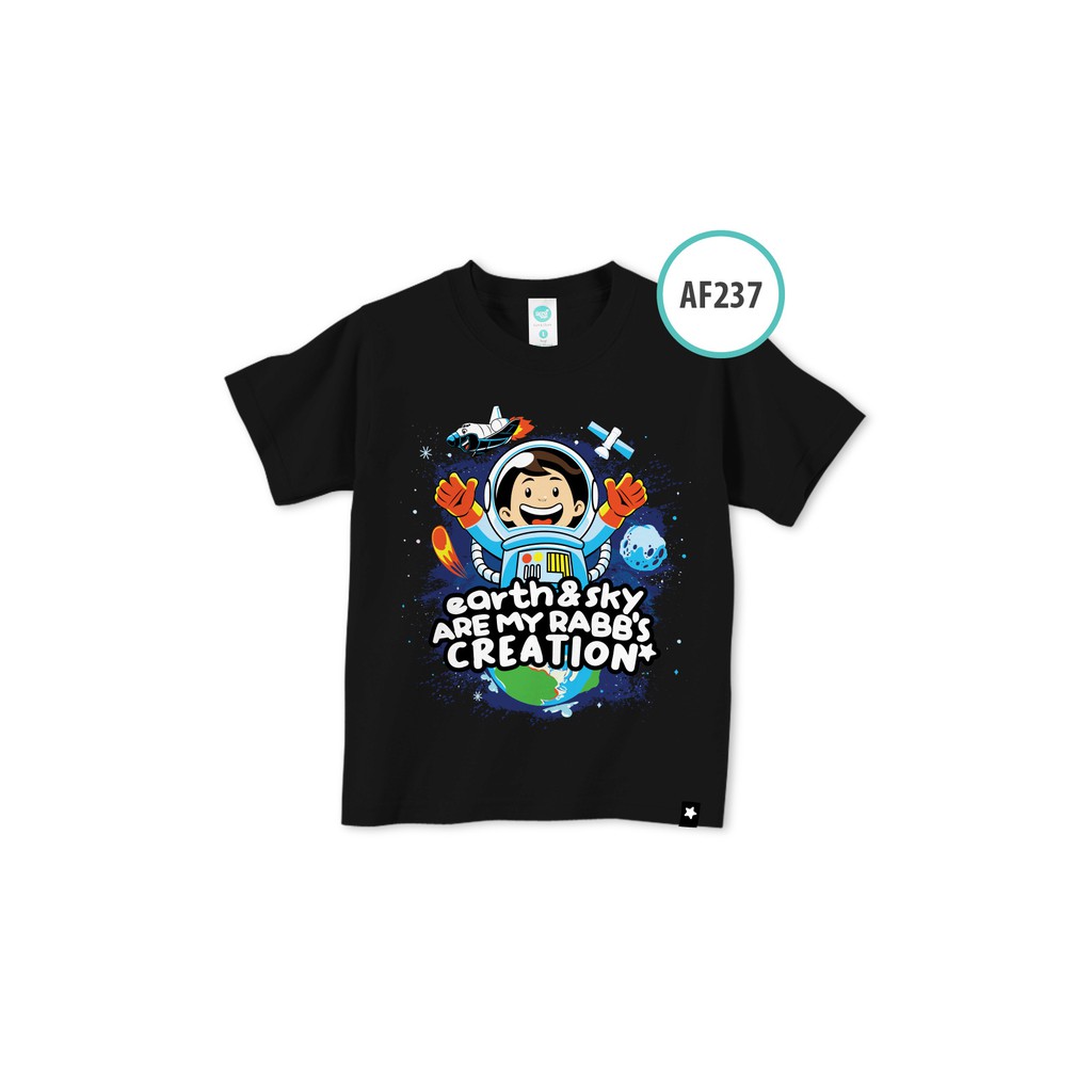 Kaos Afrakids AF237 &quot;Earth &amp; Sky Are My Rabb’s Creation&quot; Lengan Pendek