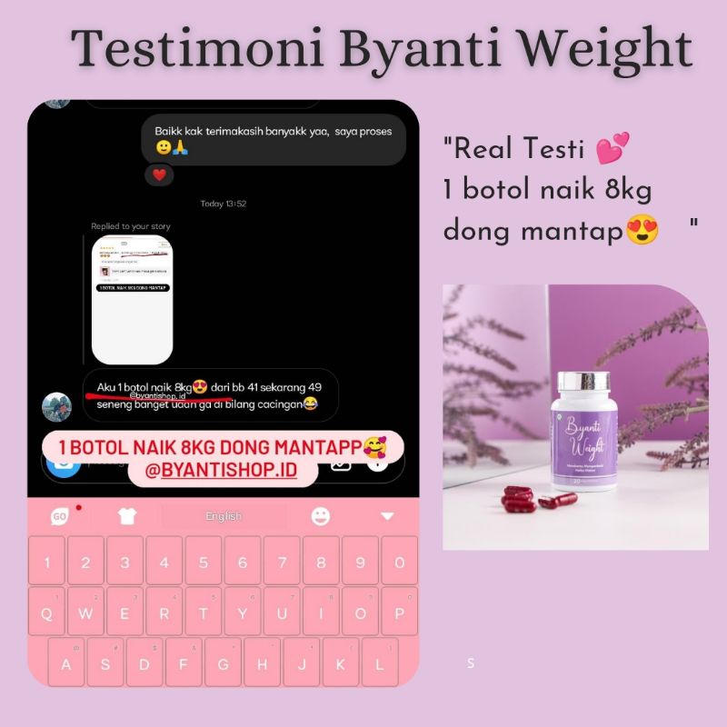 [COD] PENGGEMUK BADAN AMPUH BPOM OBAT PENGGEMUK BADAN OBAT GEMUK BADAN / BYANTI WEIGHT