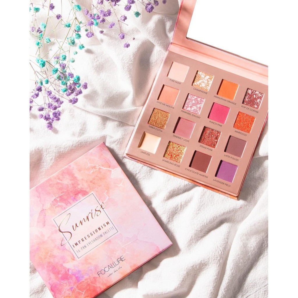 (READY &amp; ORI!) Focallure 16 Colors Sunrise The Impressionis Eyeshadow Palette FA88 FA 88 Make Up Long Langsting Tahan Lama Waterproof Anti Air