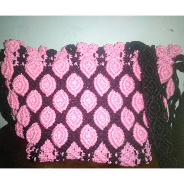 Tas tali kur motif mawar