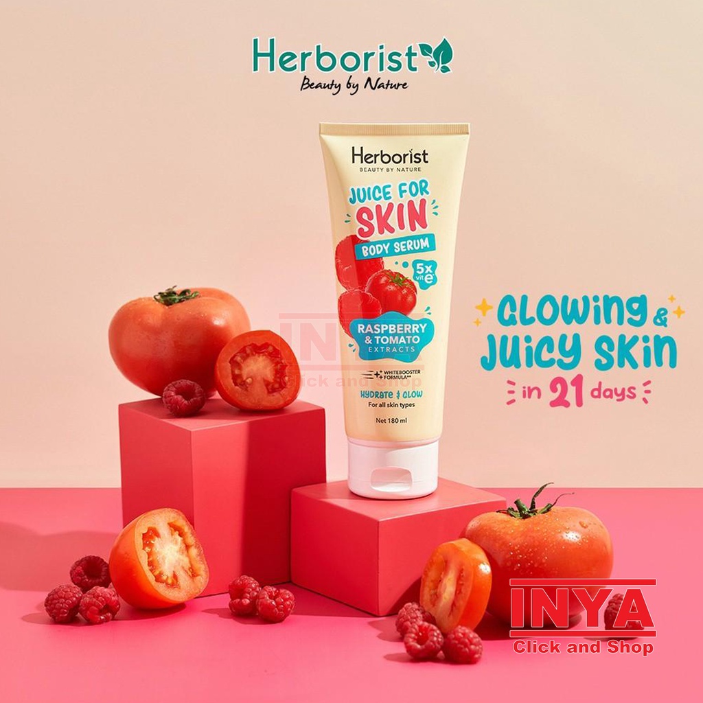 HERBORIST JUICE FOR SKIN BODY SERUM RASPBERRY &amp; TOMATO 180ml - Body Lotion