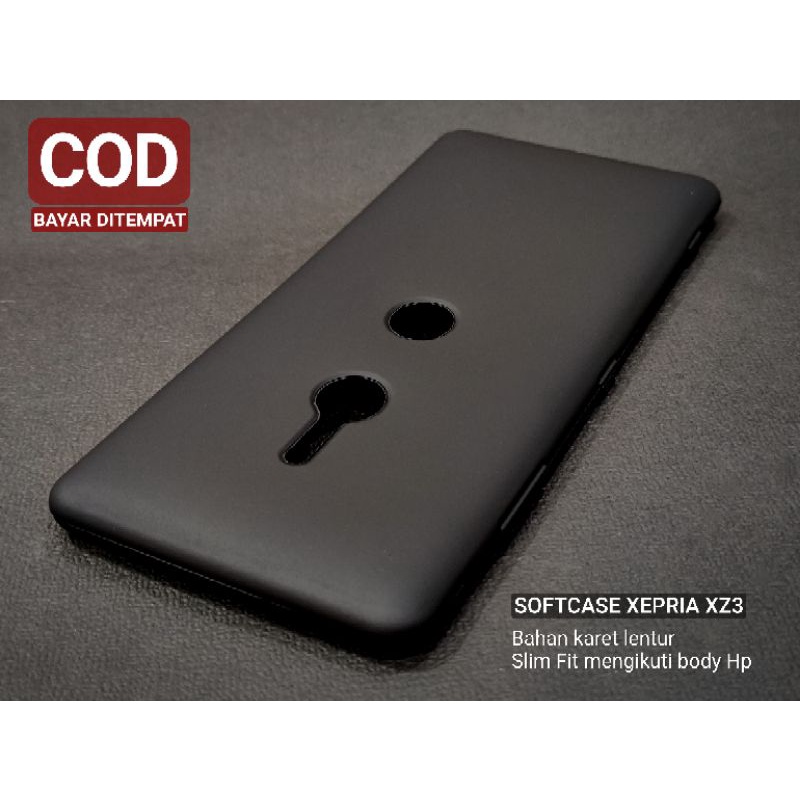CASE XPERIA XZ3, SOFTCASE XPERIA XZ3, BLACKMATTE PREMIUM