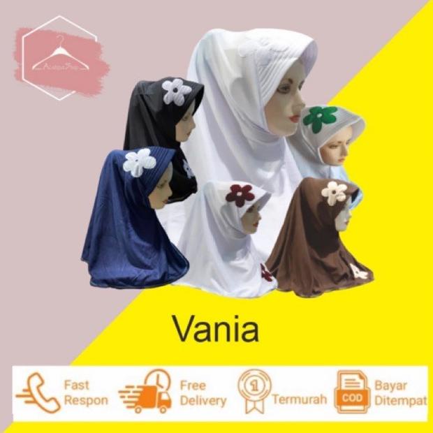 BERGO KERUDUNG HIJAB LANGUNG ANAK SEKOLAH SD/MI MODEL VANIA / BUNGA