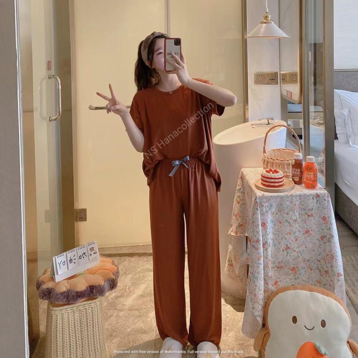 NEW Piyama wanita / baju tidur wanita set / piyama wanita lengan panjang - Milo