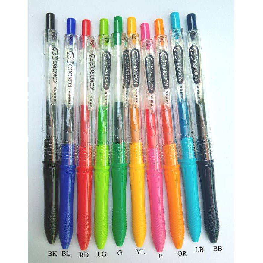 

HOT SALE Pulpen Gel Kokoro Zebra Colours - 0.5 mm - Merah Terjamin
