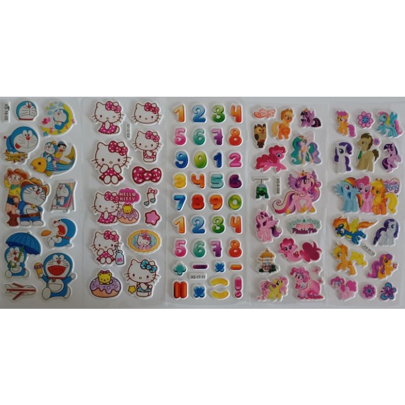 

Sticker Doraemon/Hello Kitty/Angka/Unicorn/KudaPoni