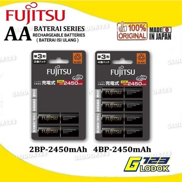 Baterai FUJITSU Batre AA A2 Cas Rechargeable Made In Japan Original