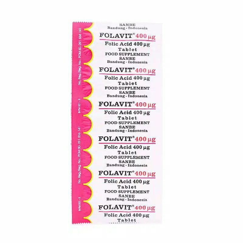 Folavit asam folat 400 mcg
