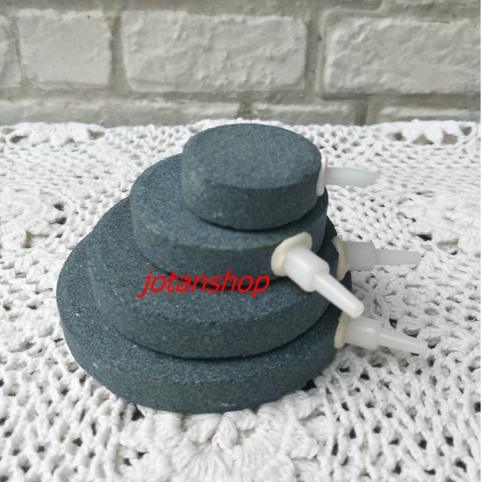 ASC 80 Batu Aerator bulat pipih air stone airstone gelembung udara aquarium aquascape