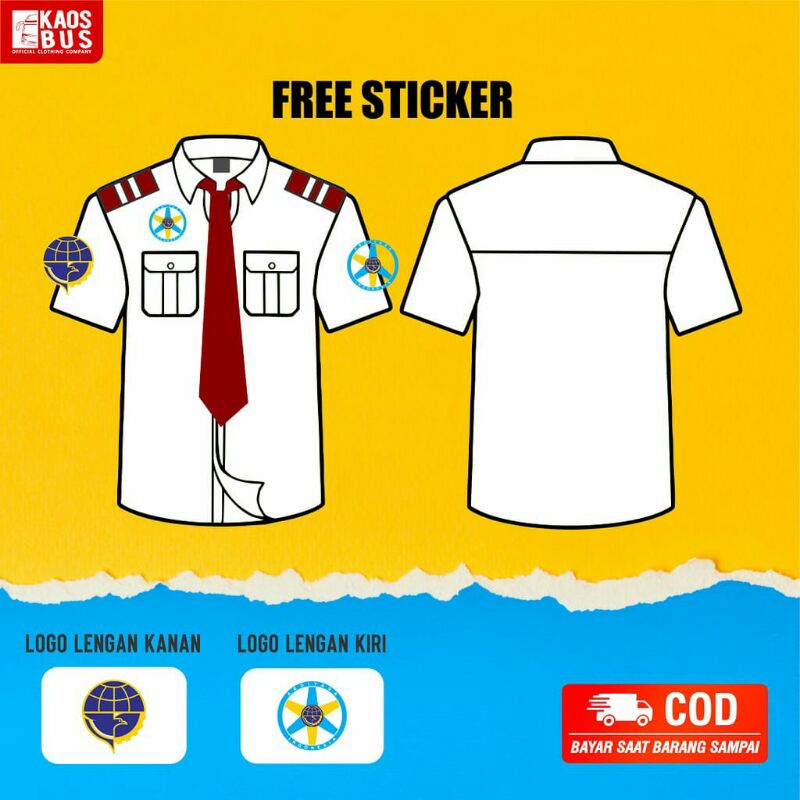Kemeja Baju Co Driver Bus Bis Mania Bismania Abdiyasa
