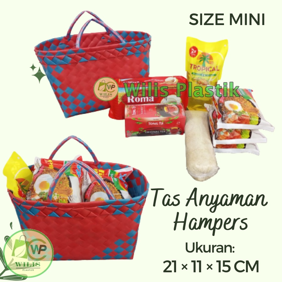 TAS Souvenir Tas Anyaman Plastik Tas souvenir murah untuk BERKATAN HAMPERS Souvenir Parcel Hantaran Sembako Wadah Thinwall Sterofoam