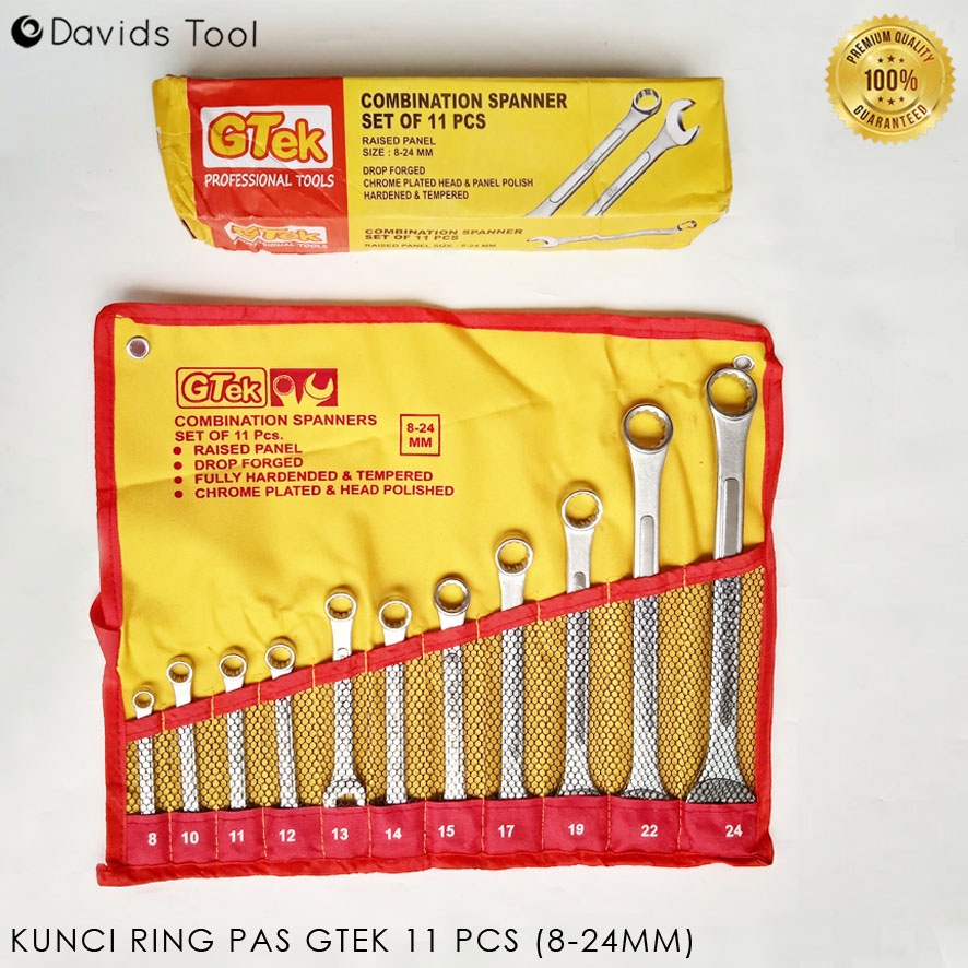 Kunci Ring Pas Set 11 pcs Gtek