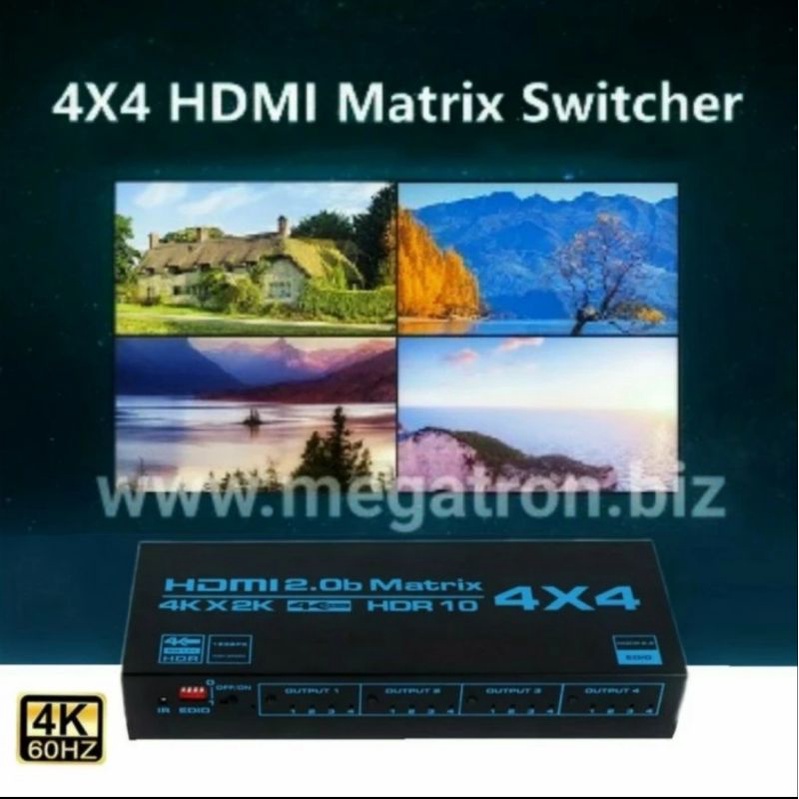 HDMI Matrix Switcher 4x4 (4 input -4 output) - support resolusi 4K