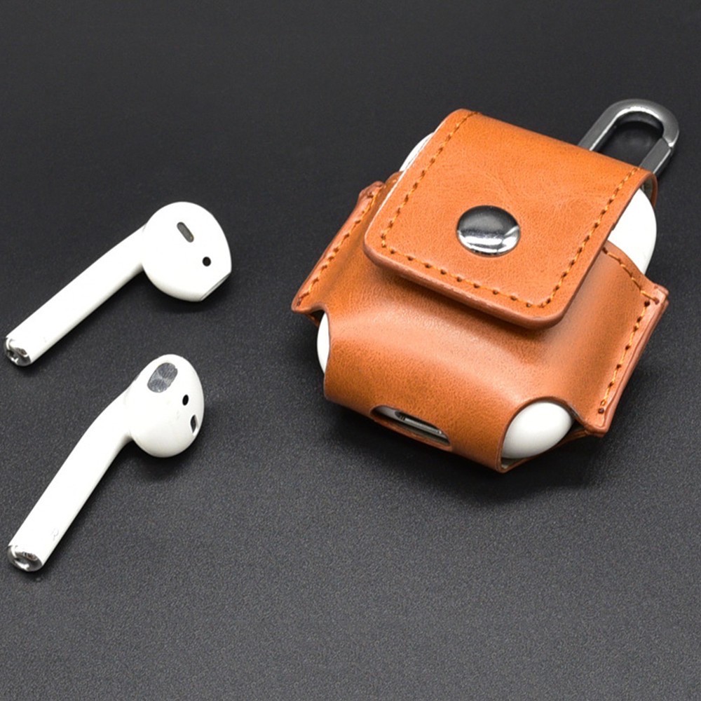 READY STOCK Cover Earphone Bahan Kulit Anti Shock untuk airpods Wireless AIRPODS GEN 1 DAN 2